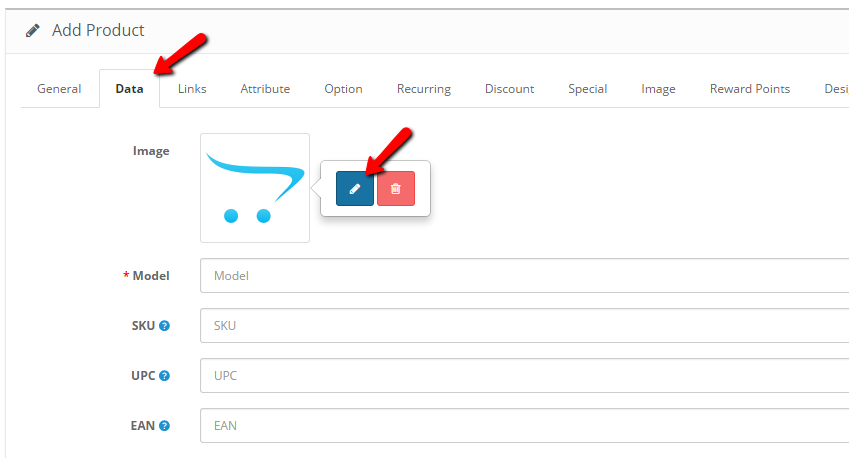 Product Data Settings in Cart 2